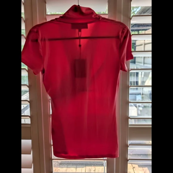 DKNY Short Sleeve Side Ruche Top NWT - Picture 8 of 9